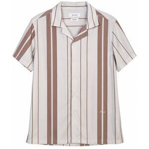 Porter & Ash Men’s Medium Kinetic Stretch Striped Short Sleeve Button Up Shirt